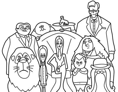 The Addams Family Coloring Pages